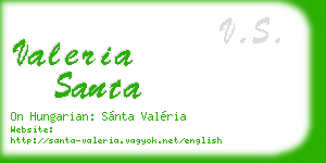 valeria santa business card