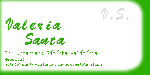 valeria santa business card